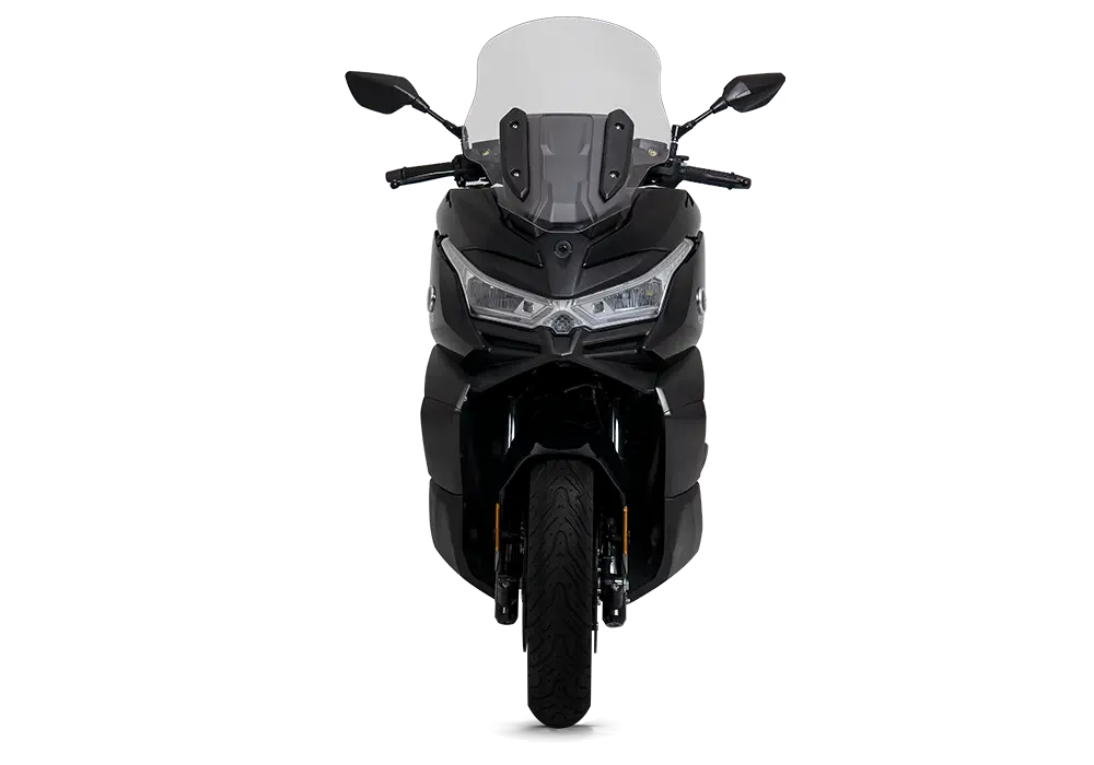 front view, black